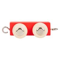 Small Foot - houten lettertrein trailer rood