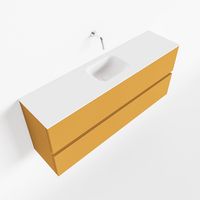 Toiletmeubel Mondiaz Ada | 120 cm | Meubelkleur Ocher | Lex wastafel Talc Midden | Zonder kraangat