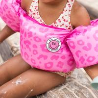 Puddle Jumper Neon Roze Panterprint 2-6 jaar | Swim Essentials