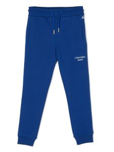 Calvin Klein Kids pantalon de jogging à logo brodé - Bleu