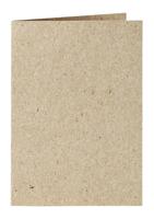 Correspondentiekaart papi dubbel a6 kraft grijs