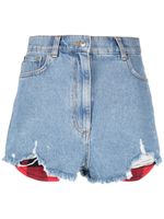 MOSCHINO JEANS short en jean à taille haute - Bleu