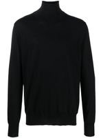 Jil Sander pull en maille fine à col roulé - Noir