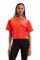 Cropped sportshirt - ORANGE - L