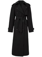 Burberry trench en serge à fermeture dissimulée - Noir