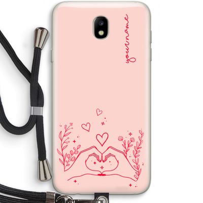 Love is in the air: Samsung Galaxy J7 (2017) Transparant Hoesje met koord