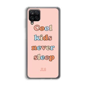 Cool Kids Never Sleep: Samsung Galaxy A12 Transparant Hoesje