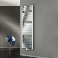 Handdoekradiator HSK Line Round| 50x177.5 cm | CV en/of electrische werking | Wit
