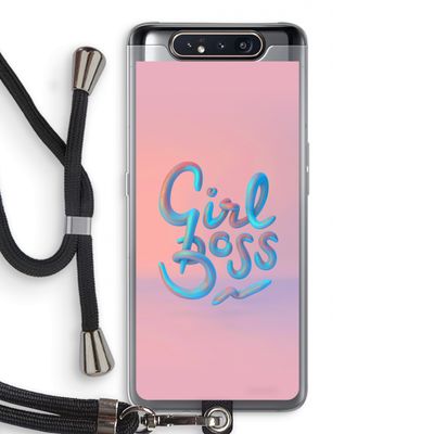 Girl boss: Samsung Galaxy A80 Transparant Hoesje met koord