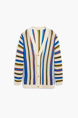 Gestreept brei-vest - WHITE - XL