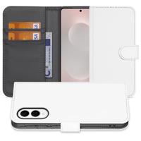 Book Case Hoesje Samsung Galaxy S25 Edge Wit met Pasjeshouder