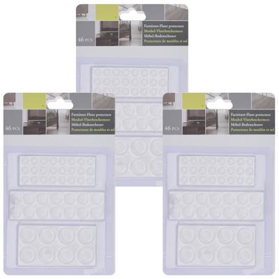 Zelfklevende meubel/vloerbeschermers - 138x delig - antislip - wit - bescherm noppen