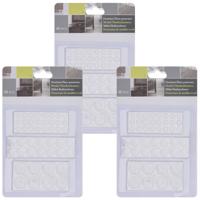 Zelfklevende meubel/vloerbeschermers - 138x delig - antislip - wit - bescherm noppen