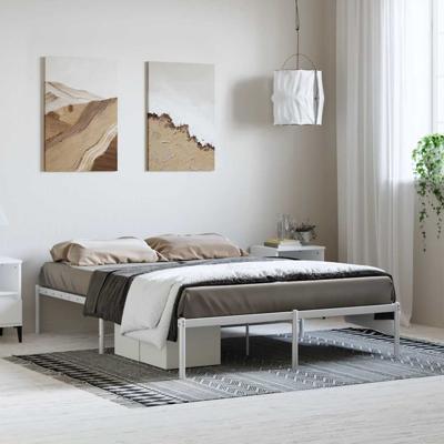 Bedframe metaal wit 135x190 cm