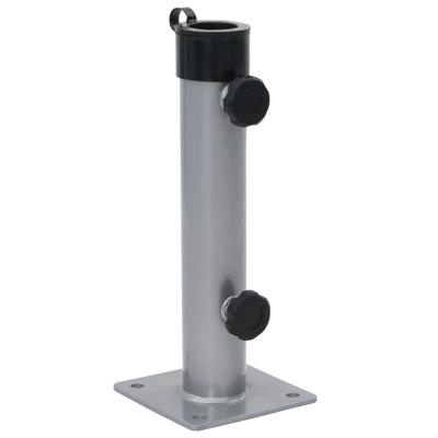 Parasolvoet voor 38/48 mm stok staal zilverkleurig