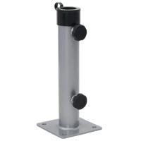 Parasolvoet voor 38/48 mm stok staal zilverkleurig