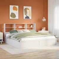 Bedframe zonder matras massief grenenhout wit 180x200 cm