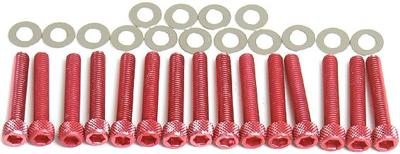 TNT Screw set engine cover piaggio 50 red