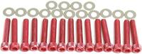 TNT Screw set engine cover piaggio 50 red