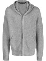 Palm Angels curved-logo zip-up hoodie - Gris - thumbnail