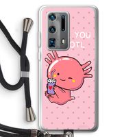 Love You A Lotl: Huawei P40 Pro Plus Transparant Hoesje met koord
