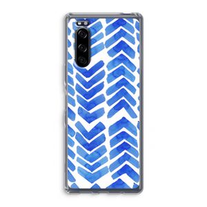 Blauwe pijlen: Sony Xperia 5 Transparant Hoesje