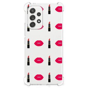 Samsung Galaxy A53 5G Doorzichtige Silicone Hoesje Lipstick Kiss