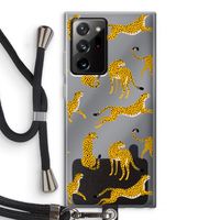 Luipaard: Samsung Galaxy Note 20 Ultra / Note 20 Ultra 5G Transparant Hoesje met koord