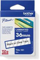 Brother TZe tape voor P-Touch 36 mm, zwart op transparant Brother TZe tape voor P-Touch 36 mm, zwart op transparant
