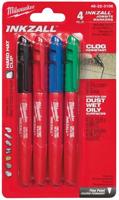 Milwaukee Accessoires inkzall fijne punt kleur markeerstift 4-delig set: zwart, rood, blauw en groen - 48223106
