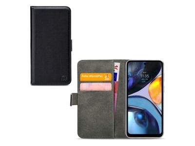 Mobilize Mobilize Classic Gelly Wallet Book Case Motorola Moto G22 Black