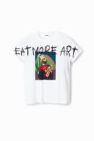 Arty T-shirt "Eat More Art" - WHITE - S