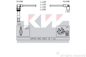 Kw Bougiekabelset 360 575