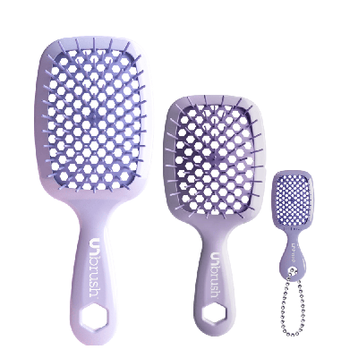 UNbrush Complete set Lilac - UNbrush Regular, Mini & Keychain