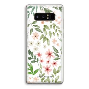 Botanical sweet flower heaven: Samsung Galaxy Note 8 Transparant Hoesje