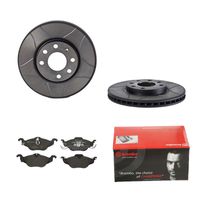 Remmenset, remschijf BREMBO, Remschijftype: Binnen geventileerd, Inbouwplaats: Vooras, u.a. für Opel, Vauxhall, Chevrolet