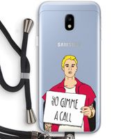 Gimme a call: Samsung Galaxy J3 (2017) Transparant Hoesje met koord