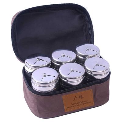 Outdoor barbecue RVS draagbare Spice jar pak