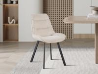 Stoel MELY beige ribfluweel
