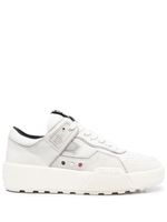 Moncler baskets en cuir à patch logo - Blanc - thumbnail