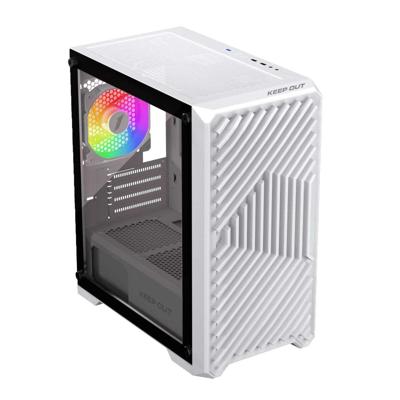 ATX Semi-toren doos KEEP OUT XC-220W Wit