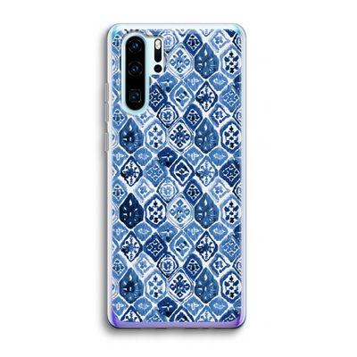 Blauw motief: Huawei P30 Pro Transparant Hoesje