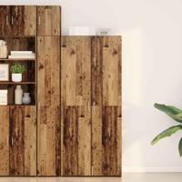 Highboard Oud Hout 40x42.5x185 cm Engineered Wood