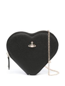 Vivienne Westwood sac à bandoulière en cuir à design cœur - Noir