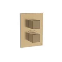 Crosswater Crossbox Limit douchekraan - thermostatisch - geschikt voor 1 functie - geborsteld Messing LICB1000LBPF