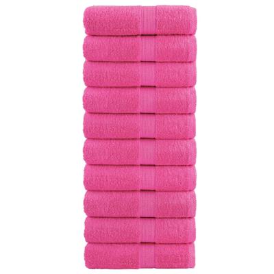 VidaXL Premium washandjes solund 10 stuks roze 30x30 cm 600 g/m²