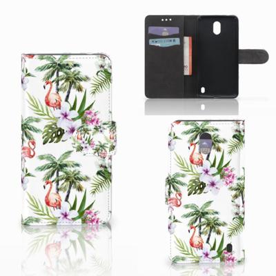 Nokia 2 | Telefoonhoesje | Met pasjeshouder | Flamingo Palms
