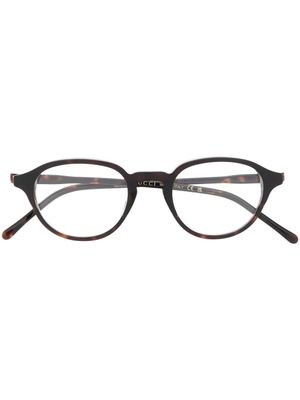 Gucci Eyewear lunettes de vue à monture ronde - Marron
