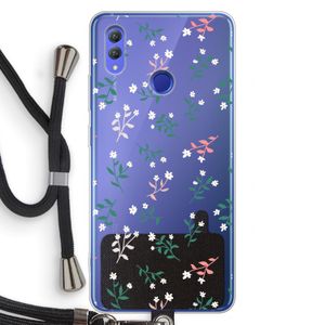 Small white flowers: Honor Note 10 Transparant Hoesje met koord