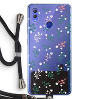 Small white flowers: Honor Note 10 Transparant Hoesje met koord